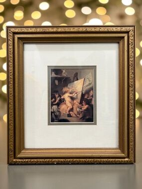 Cherubs / Angels Picture Framed & Matted Print 12.5" x 11.5" Renaissance Style